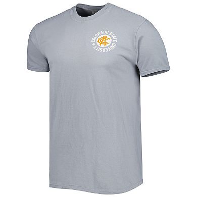 Men's Gray Colorado State Rams Pennant Comfort Color T-Shirt
