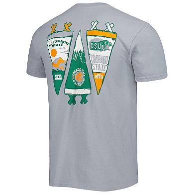 Men's Gray Colorado State Rams Pennant Comfort Color T-Shirt