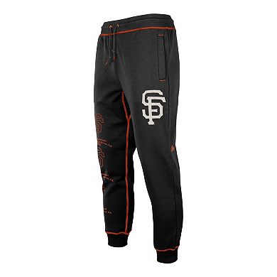 Men's New Era Black San Francisco Giants Team Split Jogger Pants