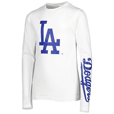 Youth Stitches Royal/White Los Angeles Dodgers Combo T-Shirt Set