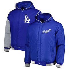 Men's Mitchell & Ness Royal/Gray Los Angeles Dodgers Big & Tall Coaches  Satin Full-Snap Jacket