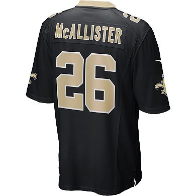 Men's Nike Deuce McAllister Black New Orleans Saints Game Retired Player Jersey