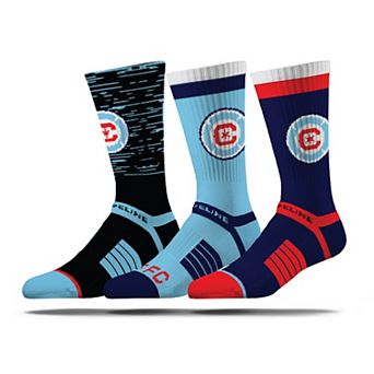 Men's Strideline Chicago Fire Premium 3-Pack Knit Crew Socks Set