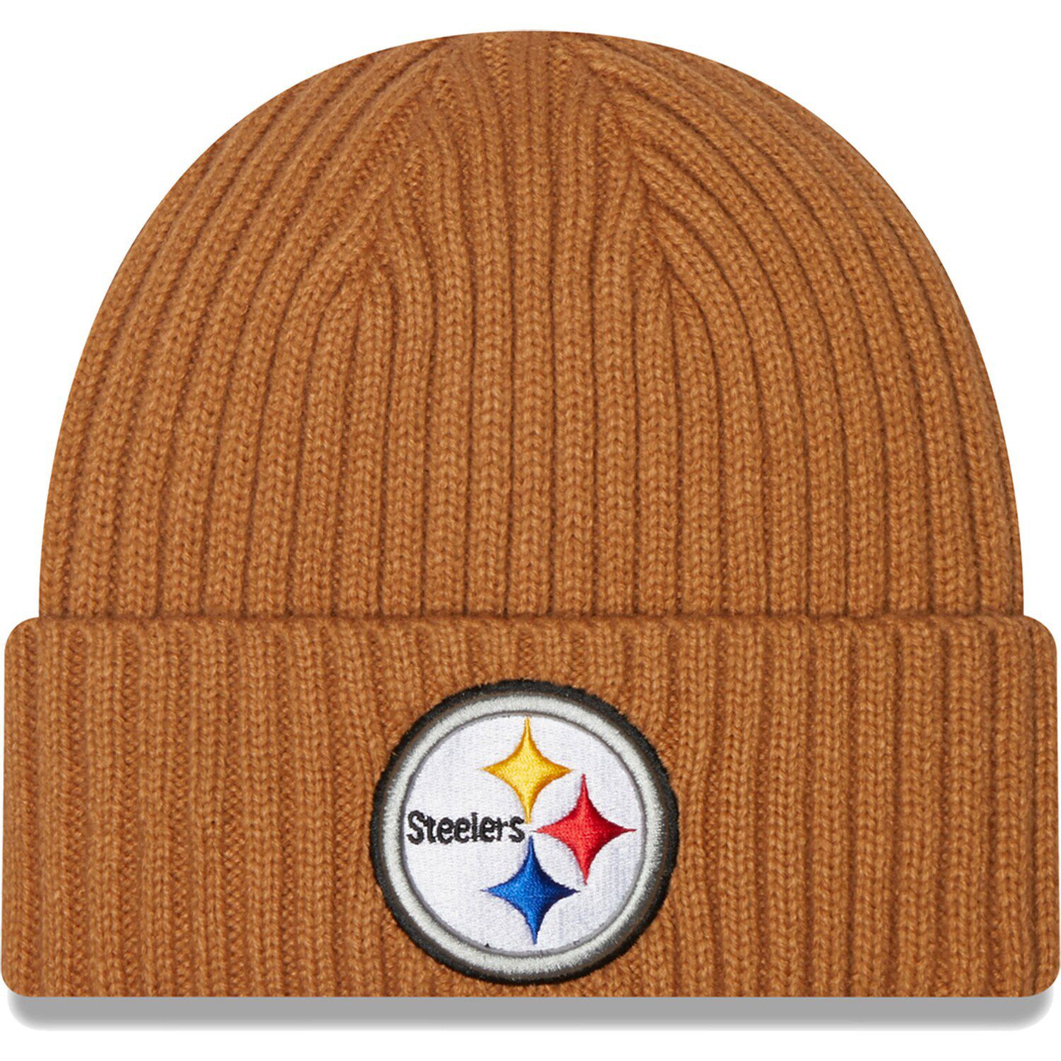 Girls Youth Black Pittsburgh Steelers Team Cable Cuffed Knit Hat with Pom