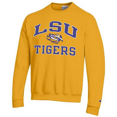 Men's Champion Gold LSU Tigers High Motor Pullover Sweatshirt