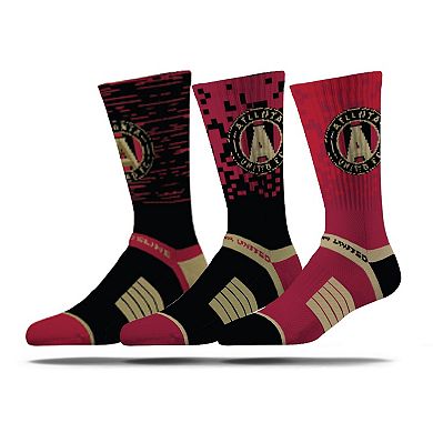 Men's Strideline Atlanta United FC Premium 3-Pack Knit Crew Socks Set