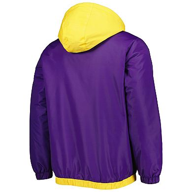 Men's Starter Purple Los Angeles Lakers The Triple Double Full-Zip Hoodie Jacket