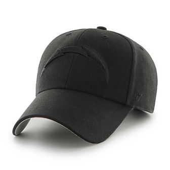 Men's '47 Black Los Angeles Chargers Tonal MVP Adjustable Hat