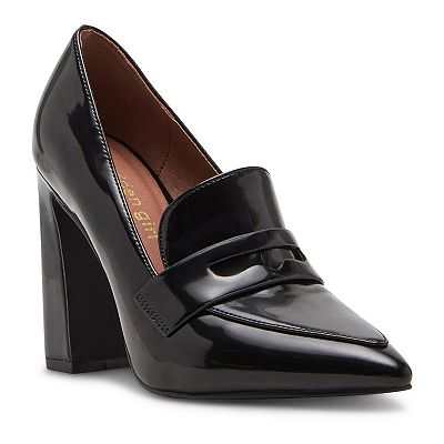 madden girl Sebastian Women s Block Heel Penny Loafers