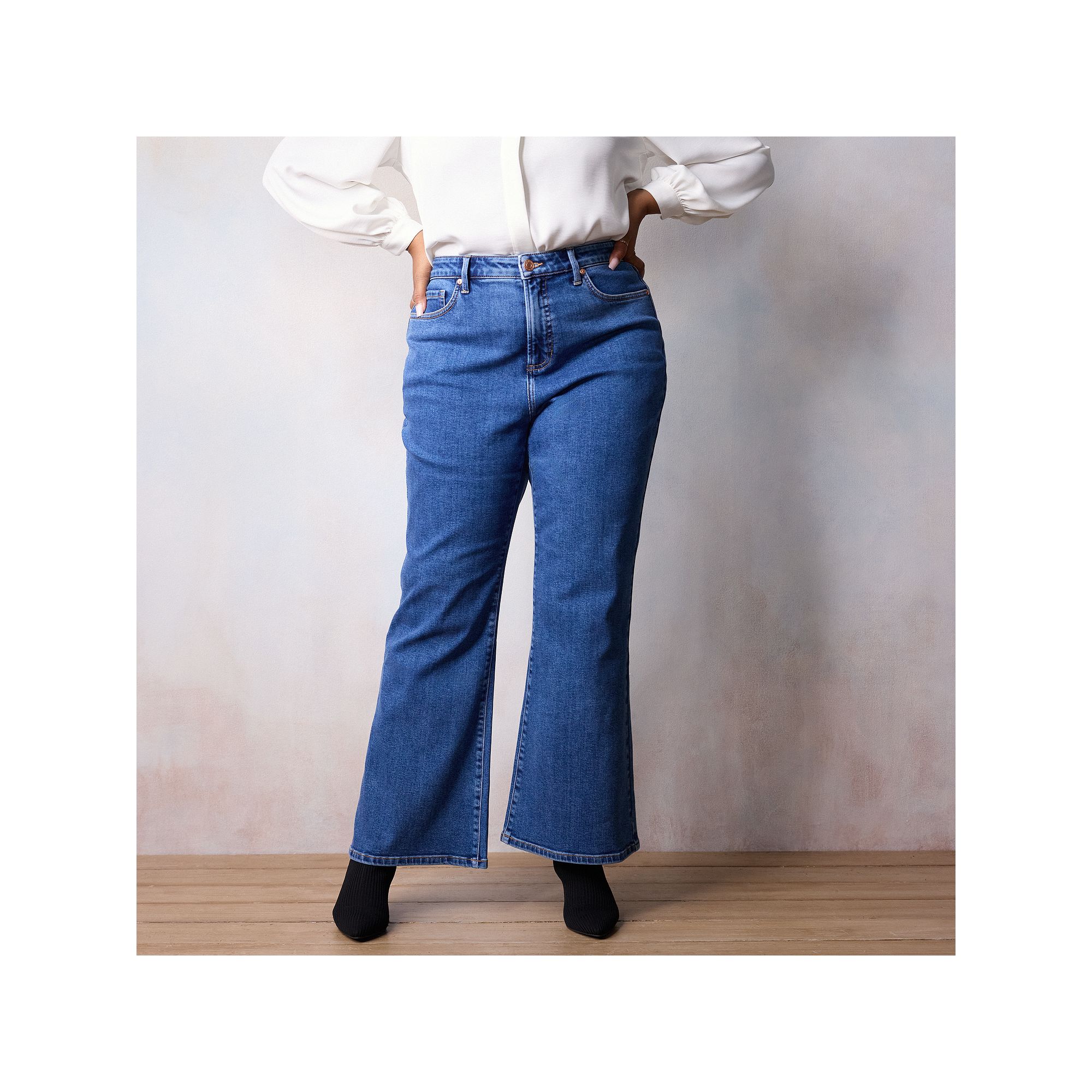 Plus Size LC Lauren Conrad Super High-Rise Flare Jeans, Womens, Size: 20 T