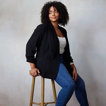Plus Size LC Lauren Conrad Shawl Collar Blazer