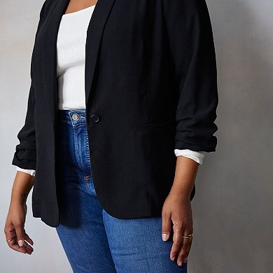 Plus Size LC Lauren Conrad Shawl Collar Blazer