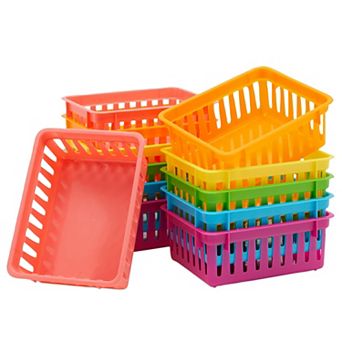12 Pack Small Plastic Classroom Storage Baskets (6.2 x 4.8 x 2.4 inches)