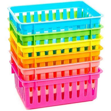12 Pack Small Plastic Classroom Storage Baskets (6.2 x 4.8 x 2.4 inches)