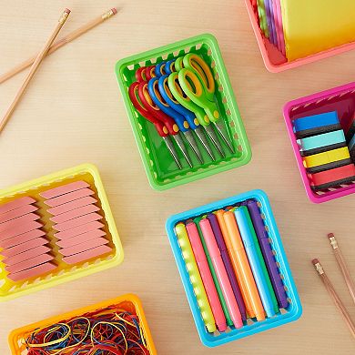 12 Pack Small Plastic Classroom Storage Baskets (6.2 x 4.8 x 2.4 inches)