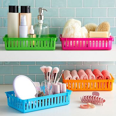 8 Pack Plastic Pen & Pencil Baskets Trays for Classroom Organizer Storage
