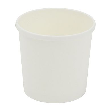 50-Pack 12 oz Disposable Soup Containers with Lids - To Go Paper Bowls (White)