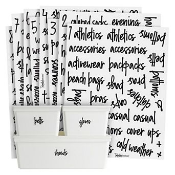 Talented Kitchen 224 Closet Labels for Bins, Baskets and Containers