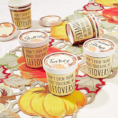 24pcs Thanksgiving Leftover Containers with Lids for Fall Party Supplies (12 oz)
