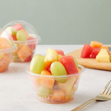 50-pack 5 Oz Plastic Dessert Cups With Lids, Clear Cups With Dome Lids