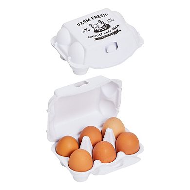 20 Pack Half Dozen Paper Egg Cartons for Chicken Eggs with Labels, Jute String