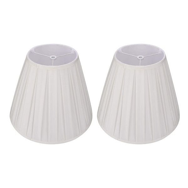ALUCSET Pleated Barrel Lamp Shade for Table and Floor Lights, Off White