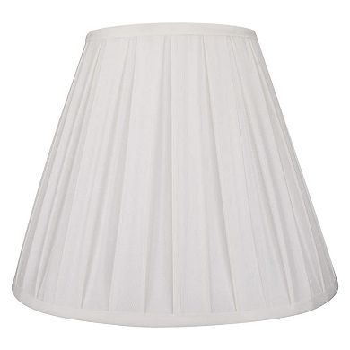 ALUCSET Pleated Barrel Lamp Shade for Table and Floor Lights, Off White (2 Pack)