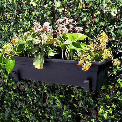 4 Pack Window Box Brackets, Flower Box Brackets for Railings, Fence, Balcony