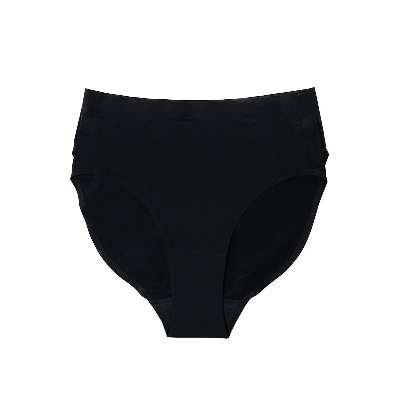 Women's the natural® Leakproof High-Cut Bikini Panty 2 Pack 6059, Size: Large, Black