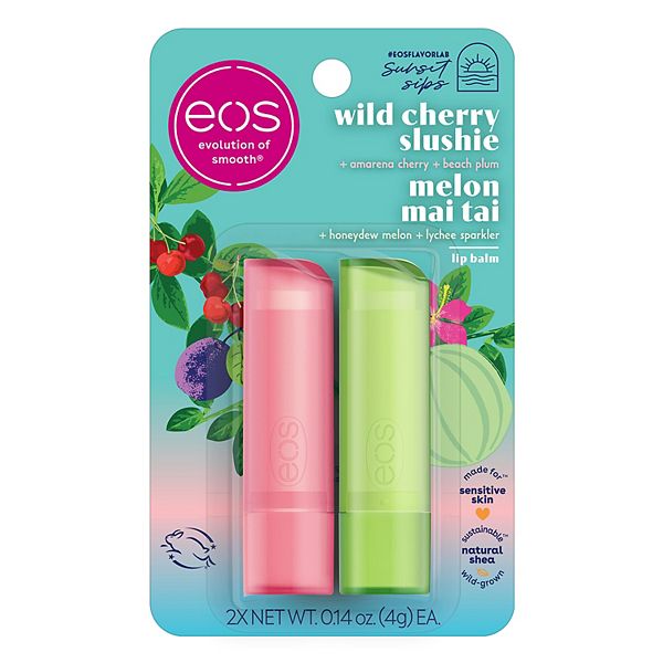 eos Sunset Sips Melon Mai Tai & Wild Cherry Slushie 2-Pack Sticks