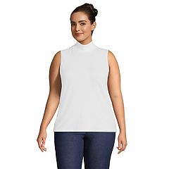 Cotton Jersey Mock Neck Tank  Mykonos - ShopStyle Plus Size Tops