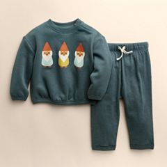 Carter's 2-Pc. Henley Fox Hoodie & Printed Jogger Pants, Baby Boys (0-24  months)