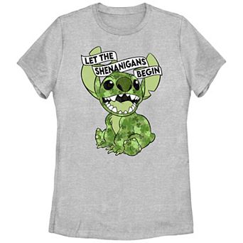 Disney's Lilo & Stitch Juniors' St. Patrick's Day "Let The Shenanigans Begin" Graphic Tee