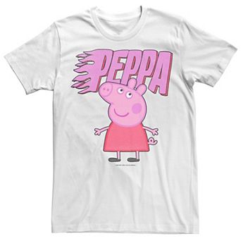 Juniors' Peppa Pig Flame Peppa Logo Graphic Tee
