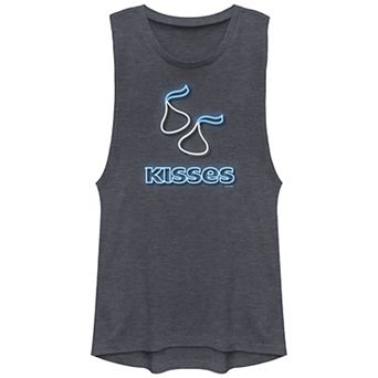 Juniors' Hershey's Kisses Neon Sign Tank Top