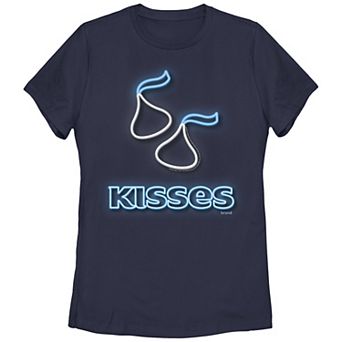Juniors' Hershey's Kisses Neon Sign Graphic Tee