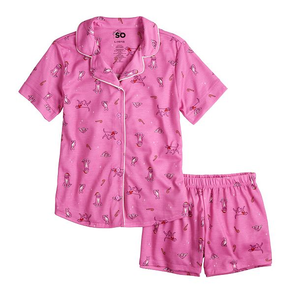 Girls' 3D Cows Tee & Shorts Pajama Set Pink Short Sleeve 3D Print Summer Active Fashion Cute Polyester