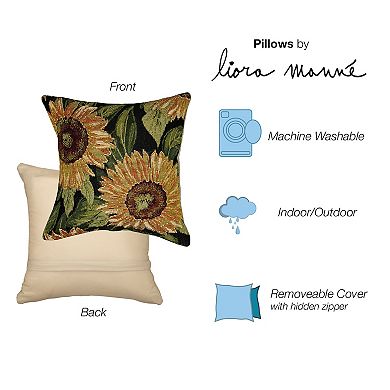 Liora Manne Marina Sunflowers Indoor/Outdoor Pillow