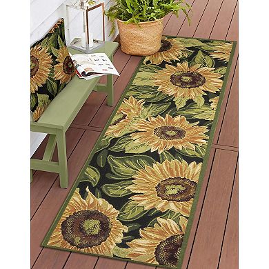 Liora Manne Marina Sunflowers Indoor/Outdoor Pillow