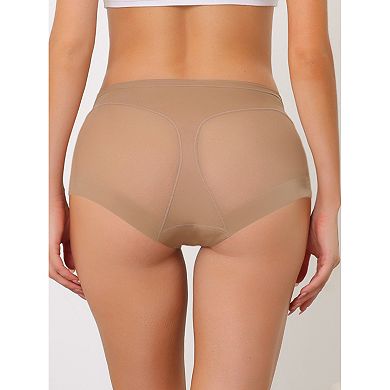 Women's Laser Cut Mesh Soft High Rise Brief Solid Stretchy Underwear 1 Pack