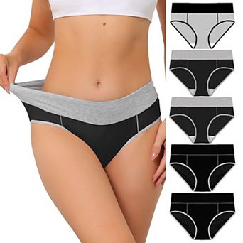 Women High Rise Brief Stretchy Underwear 5 Packs