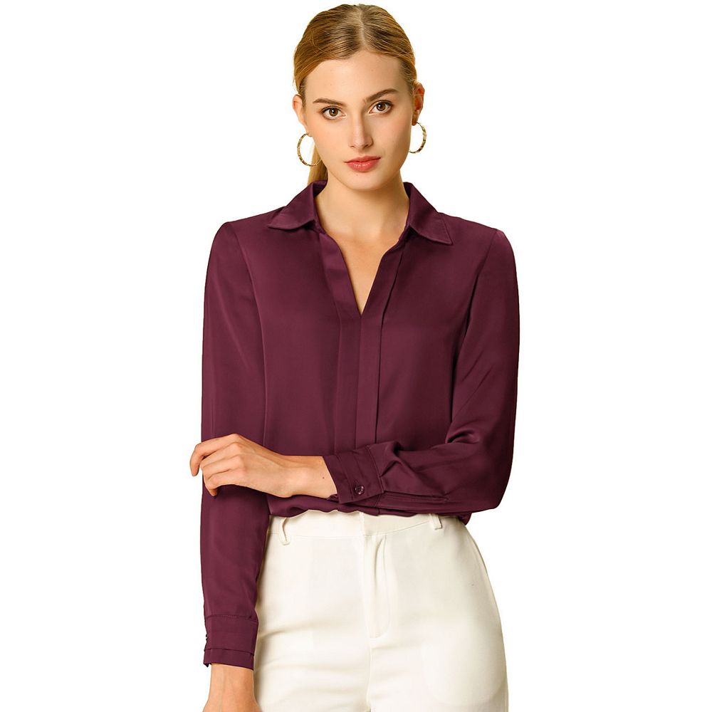 Chic Long Sleeve Blouse For Women With Elegant Flowing Silhouette And Versatile Wear main image 0