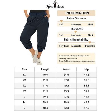Women's Plus Size Activewear Sport Drawstring Waist Jogger Pant