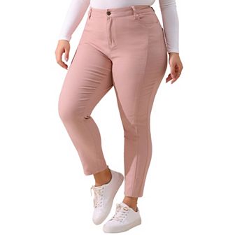 Women's Plus Size Denim Stretch Mid-Rise Washed Skinny Jeans