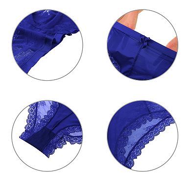 Women's Plus Size Laceback Mid-rise Solid Brief Micro Underwear 1 Pack