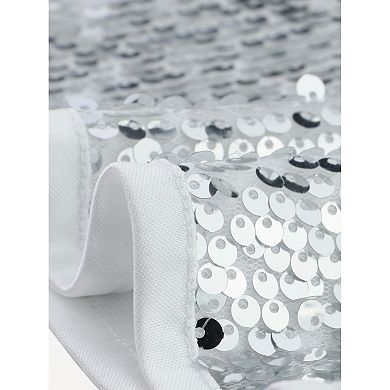 Women's Metallic Sequin Scoop Neck Sleeveless Cropped Tank Top