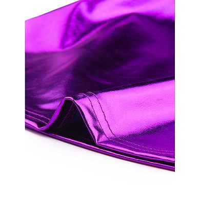 Women's U Neck Stretchy Slim Fit Metallic Tank Tops