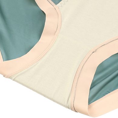 Agnes Orinda Women's Seamless High Rise Laser Cut Brief Comfort Stretchy Underwear 1 Pack