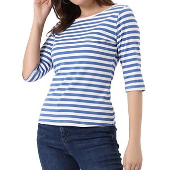 Women's Elbow Sleeves Round Neck Casual Printed T-shirt
