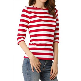 Women's Elbow Sleeves Round Neck Casual Printed T-Shirt